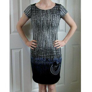 Desigual Black White Dress Office Cocktail Party, Date Casual Designer Women XS